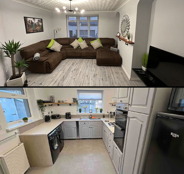 Gethin View - Living and kitchen area